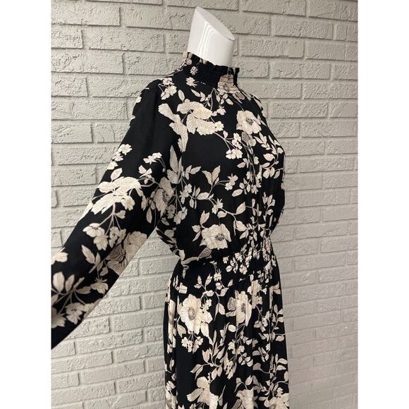 Nanette Lepore Floral High Neckline Hi-Low Dress Size 12 - Picture 10 of 13